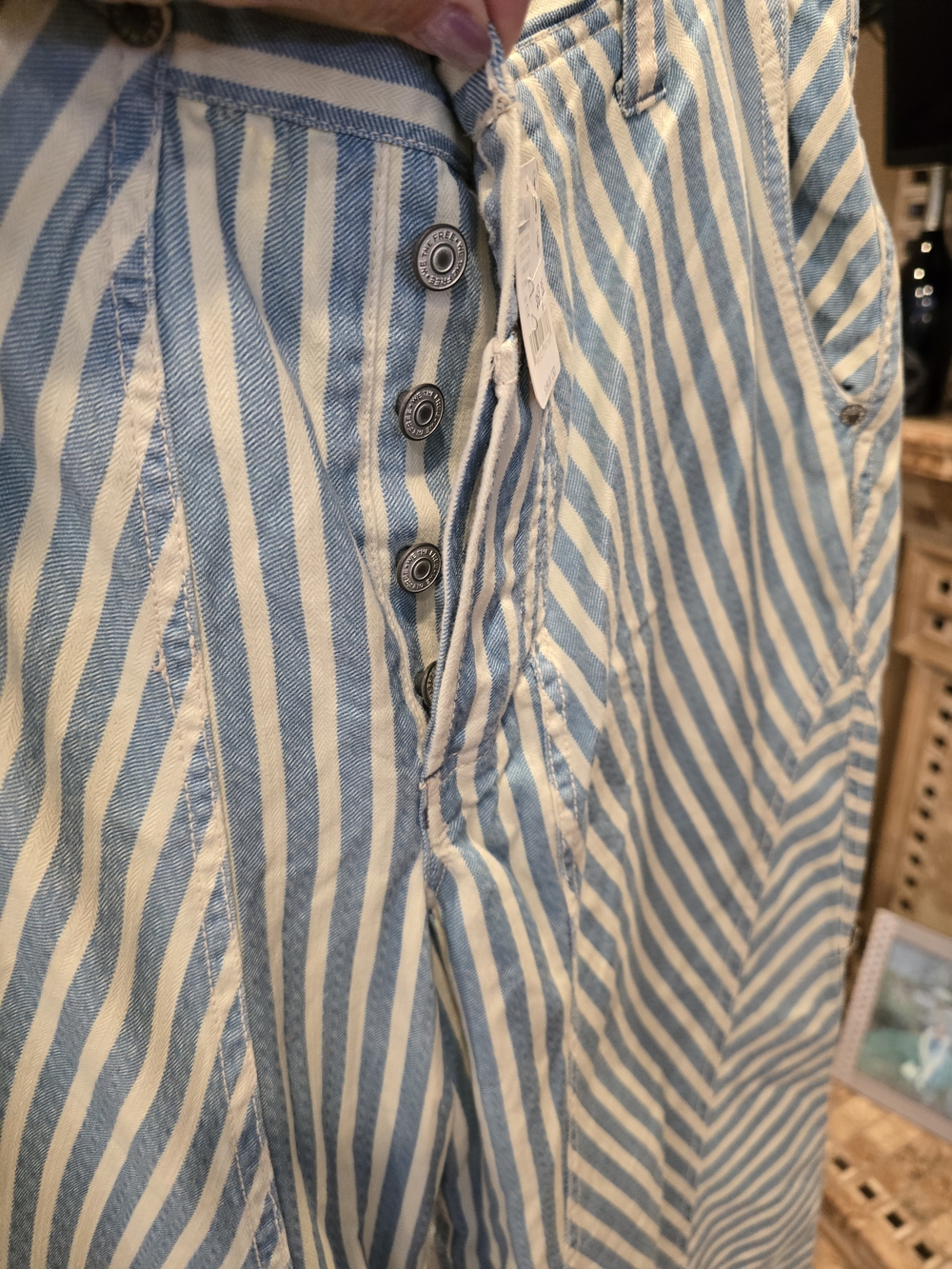 Free People Runyon striped pants, NWT L - Picture 6 of 12